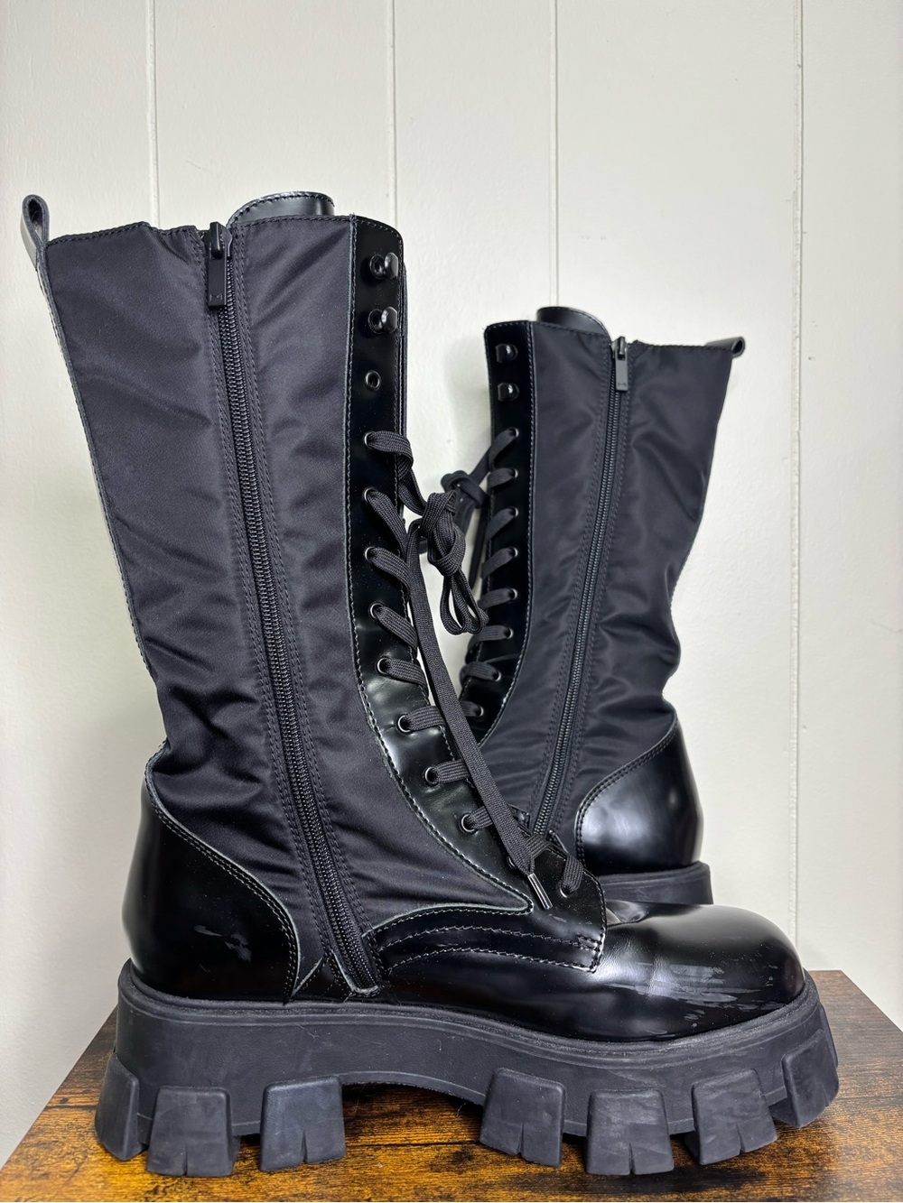 Marc Fisher LTD Womens Hayes Lug Sole Combat Boots Grunge Size 10 Goth - Picture 4 of 11